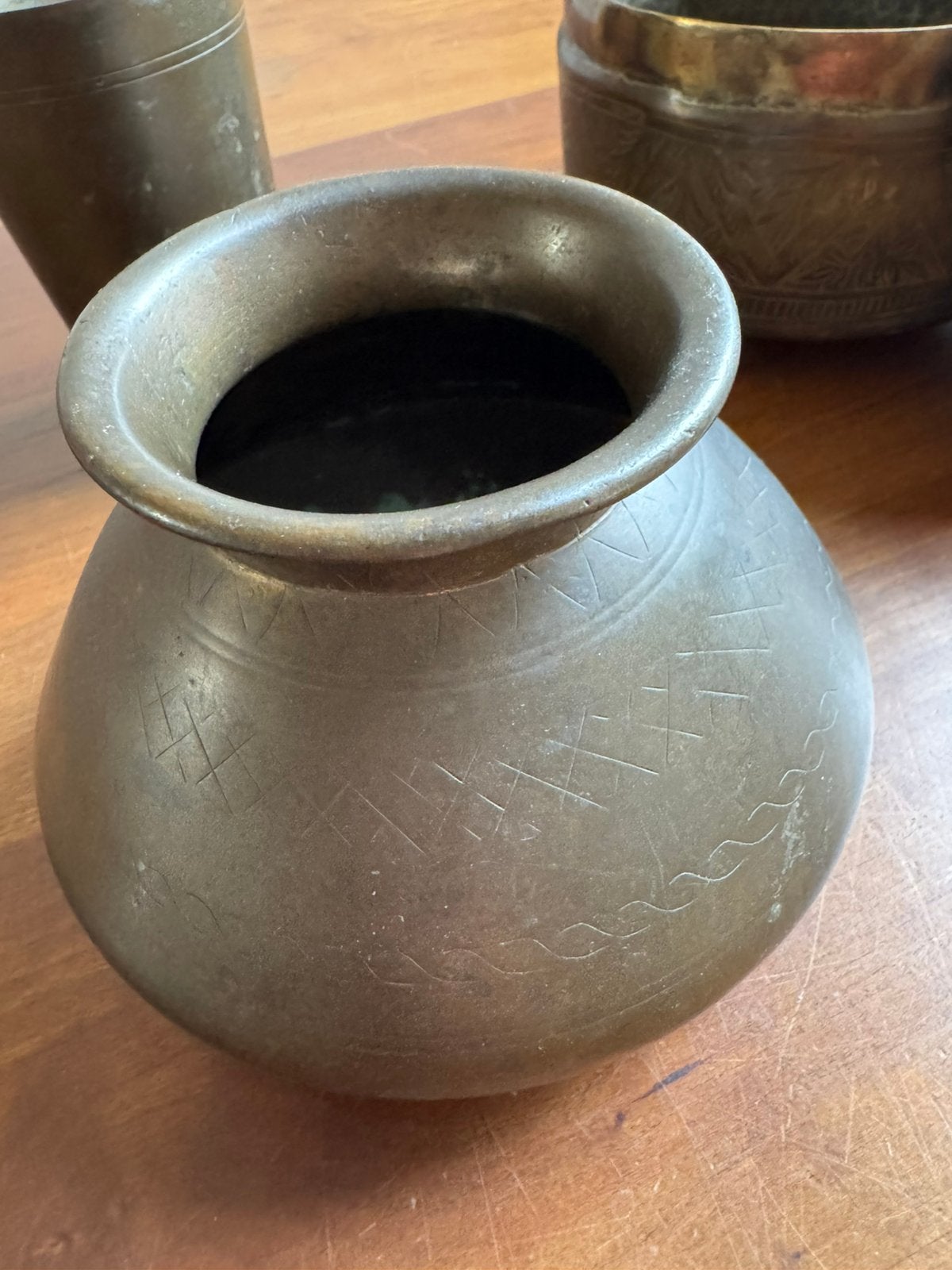 Set antieke bronzen voorwerpen India, Antiek en Kunst, Ophalen of Verzenden, Brons