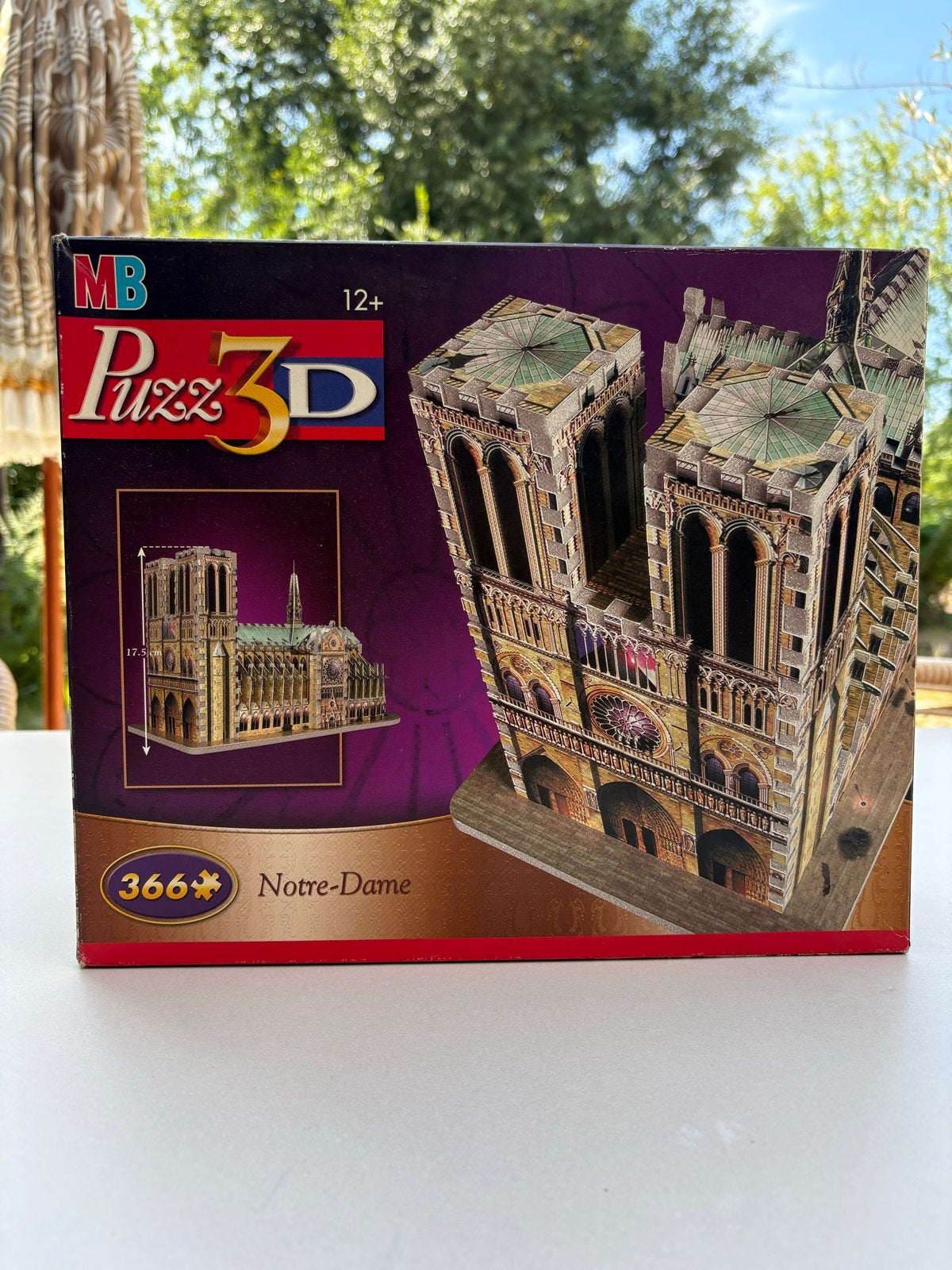 MB Puzz 3D Notre-Dame 366 stukjes, Ophalen, Minder dan 500 stukjes, Zo goed als nieuw, Rubik's of 3D-puzzel