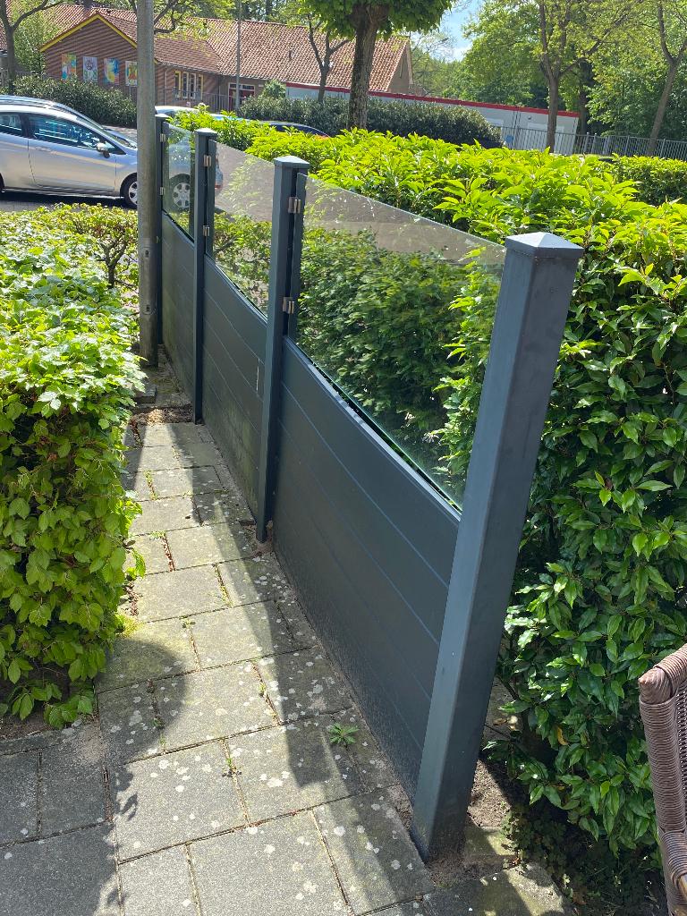 Terras windschermruim 20 meter, Ophalen, Gebruikt, 100 tot 150 cm, Aluminium