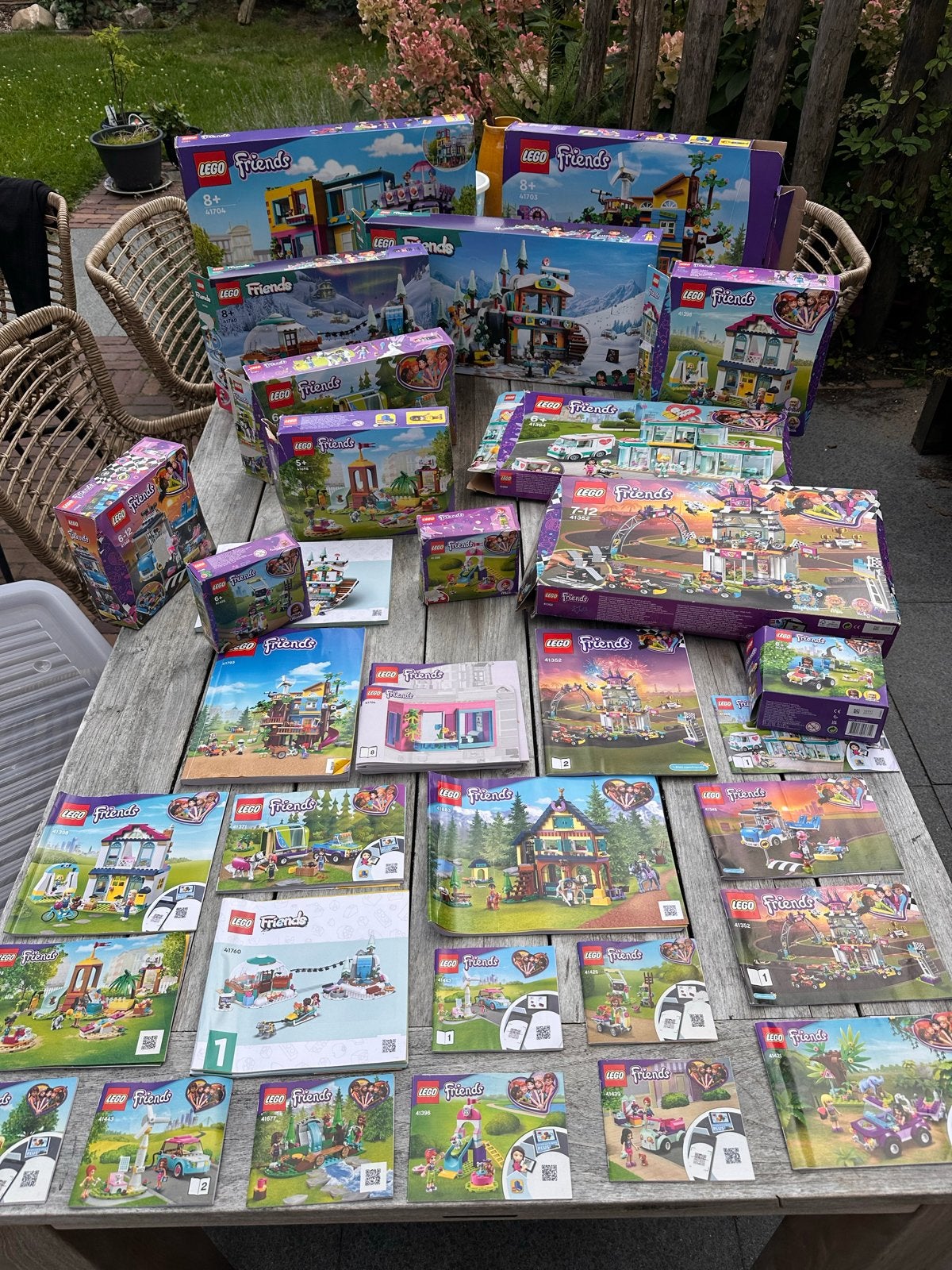 Grote collectie LEGO Friends sets met dozen en boekjes, Ophalen of Verzenden, Gebruikt