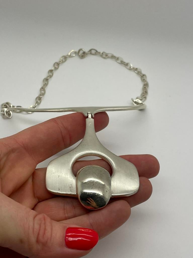 D672 Prachtig collier Scandinavisch ontwerp, Ophalen of Verzenden, Overige materialen, Ketting