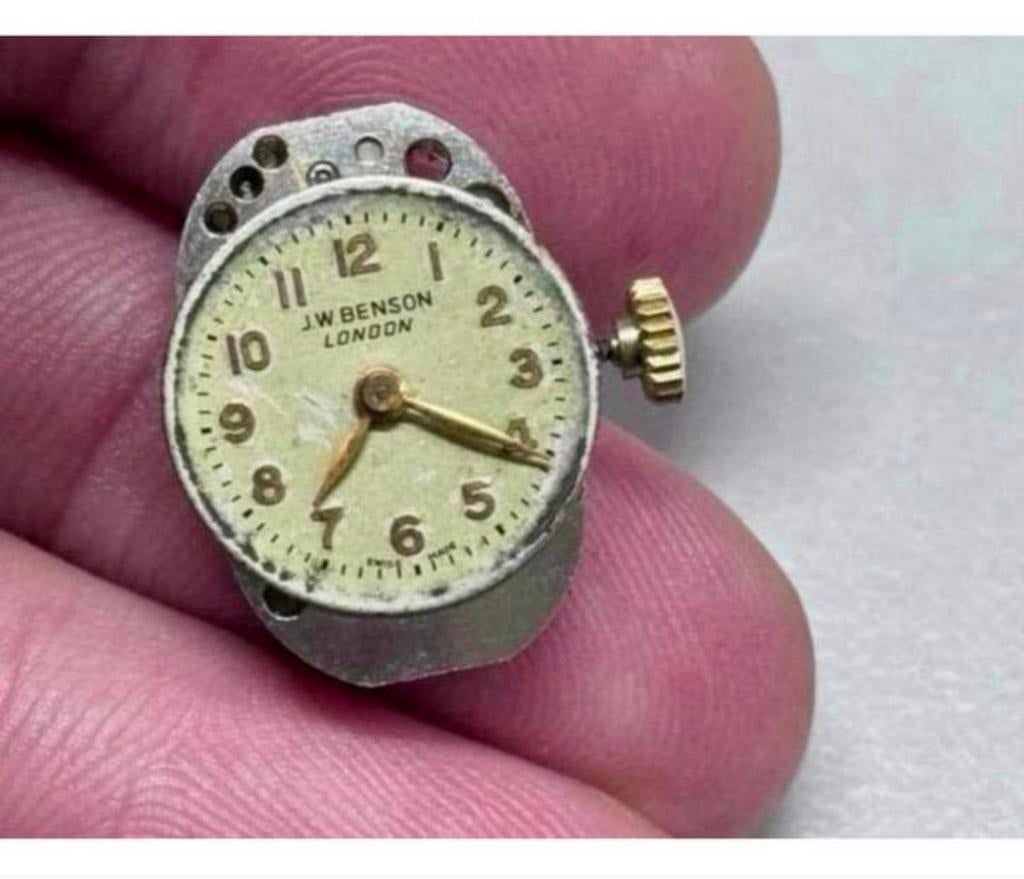 Vintage J W JW Benson - London Swiss Watch Horloge onderdeel, Ophalen of Verzenden, Overige materialen