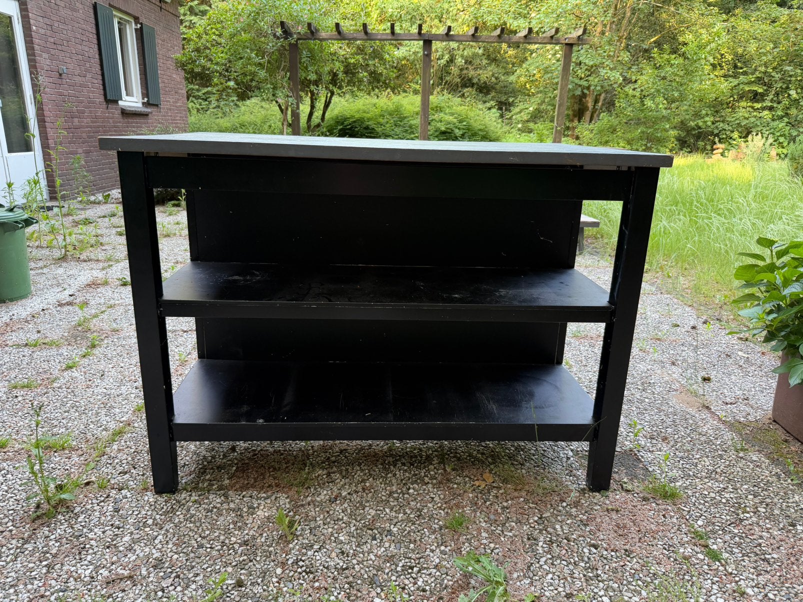 Ikea keukeneiland, Ophalen, 100 tot 150 cm, 75 cm of meer, Zwart