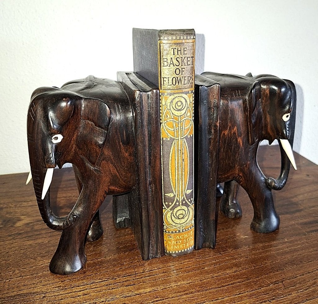 Boekensteun van Ebony (Ebbehout - Hardhout), Ophalen of Verzenden, Huis en Inrichting