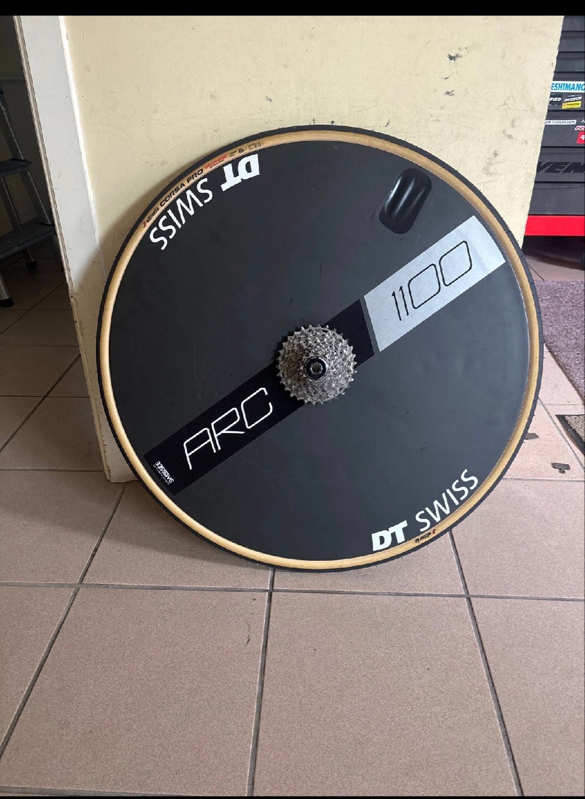 Elite Volwiel met DT Swiss Stickers - ARC 1100 Dicut, Wiel, Ophalen of Verzenden, Zo goed als nieuw, Tijdrit-/triatlonfiets
