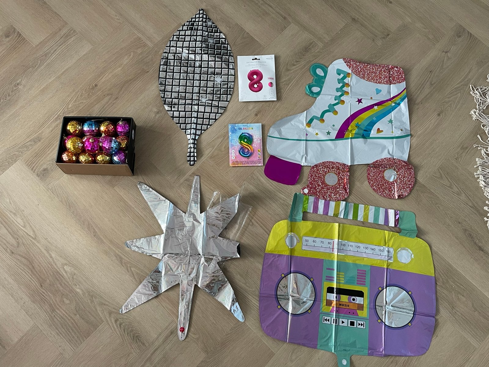 Disco thema decoratie: ballonnen en hangers, Ophalen of Verzenden, Nieuw, Versiering, Verjaardag