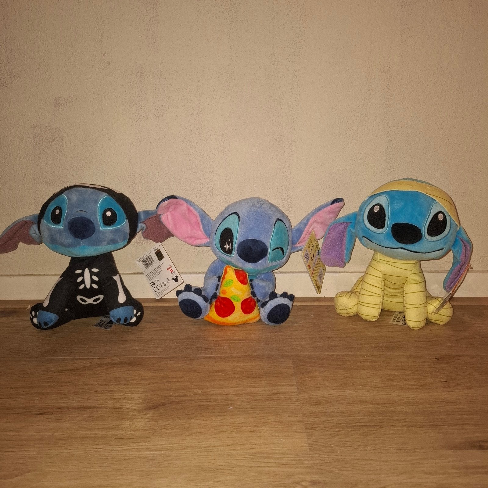 Disney Stitch Knuffels - 3 stuks, diverse uitvoeringen, Disney, Disney, Overige typen, Blauw