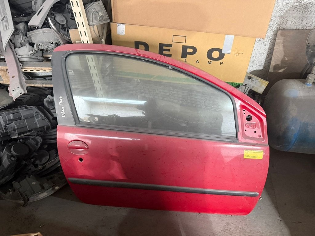 Peugeot 107 Portier Rechtsvoor Rood 2008 – Met Ruit, Ophalen, Gebruikt, Peugeot, Voor