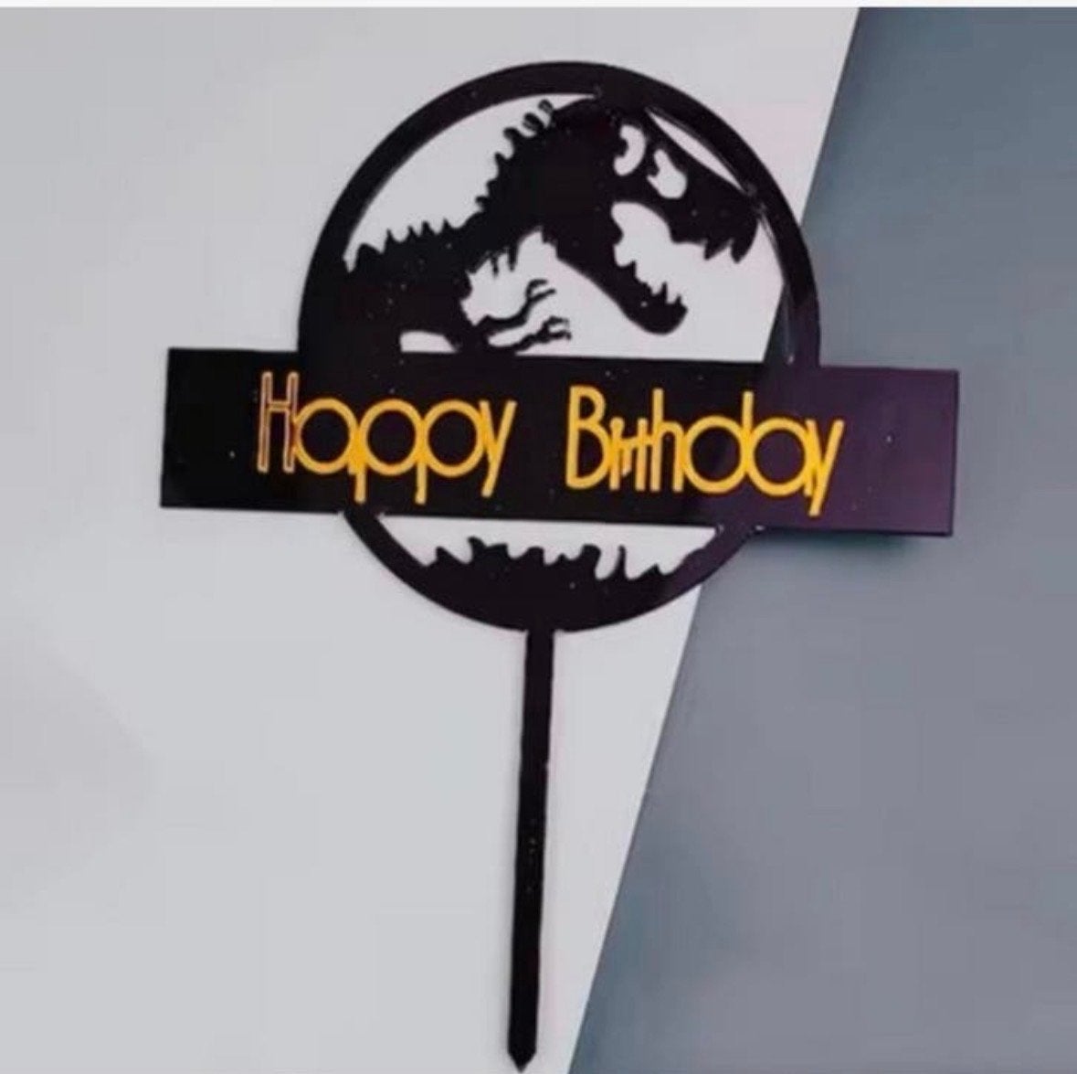Dinosaurus Verjaardag Cake Topper - Happy Birthday, Verzenden, Nieuw, Versiering, Verjaardag