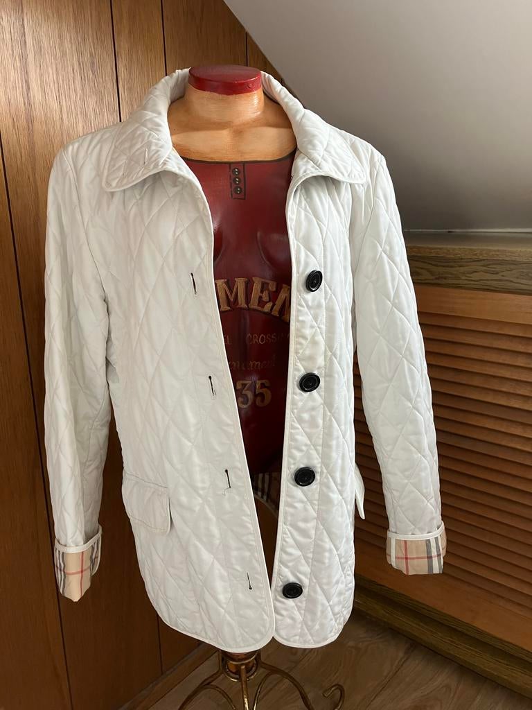 Burberry gewatteerd jasje crème maat 44, Kleding | Dames, Ophalen of Verzenden, Gedragen, Maat 42/44 (L), Beige