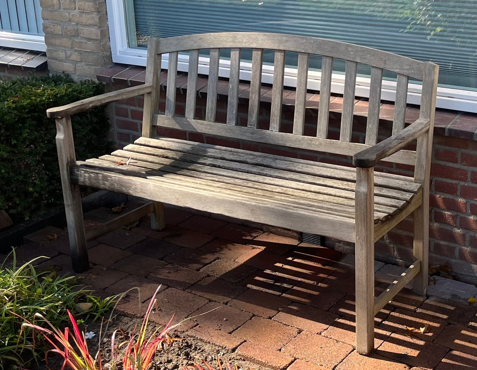 Nette tuinbank, Tuin en Terras, Ophalen, Gebruikt, Teakhout
