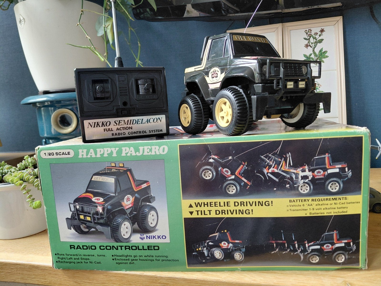 Nikko Happy Pajero RC auto - Vintage 1:20 schaal, Elektro, Gebruikt, Auto offroad, Ophalen of Verzenden