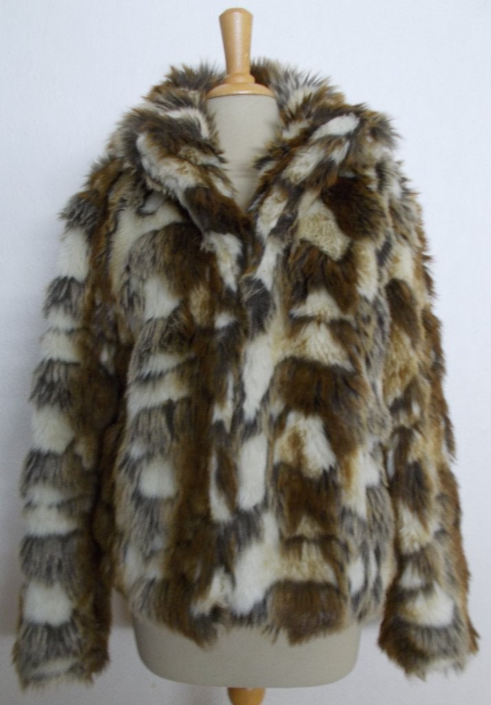 Opvallend mooi fake/faux fur bont jasje! M, Verzenden, Zo goed als nieuw, Maat 38/40 (M), Bruin