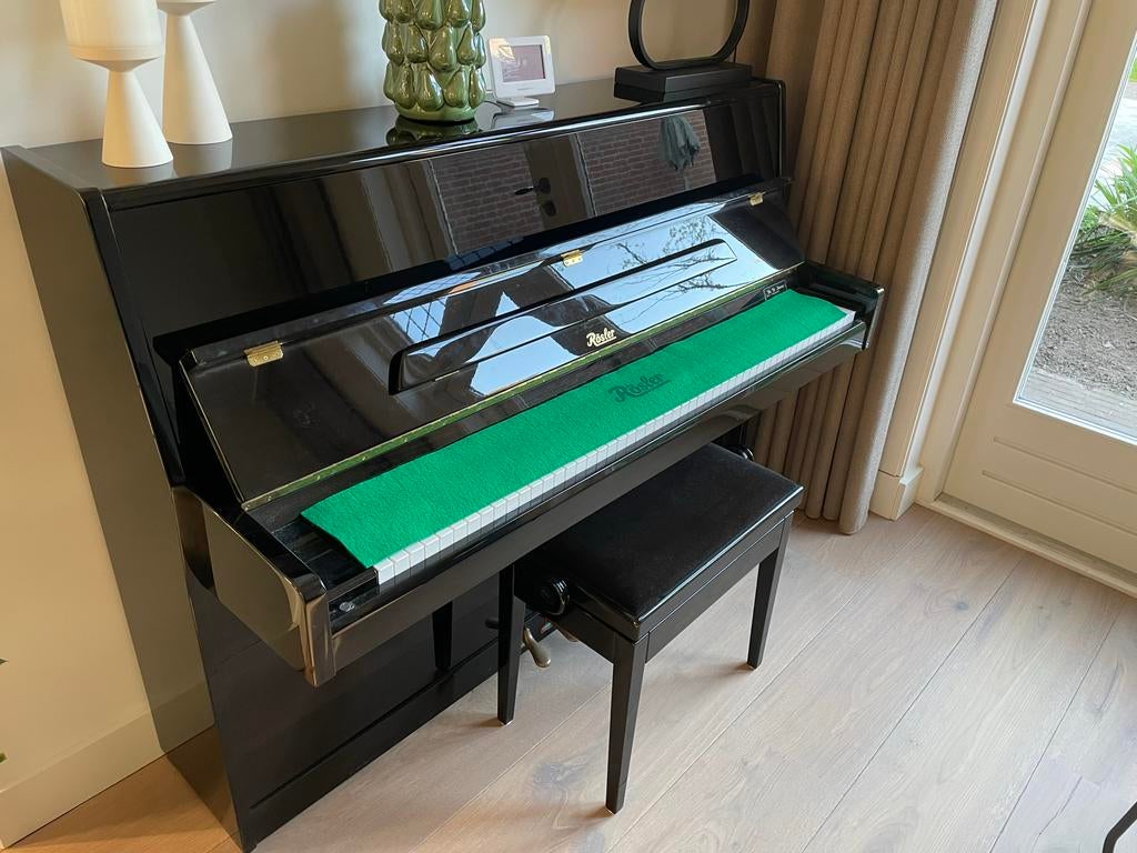 Zwarte hoogglans piano - Original Rosler, Gebruikt, Zwart, Ophalen of Verzenden, Piano
