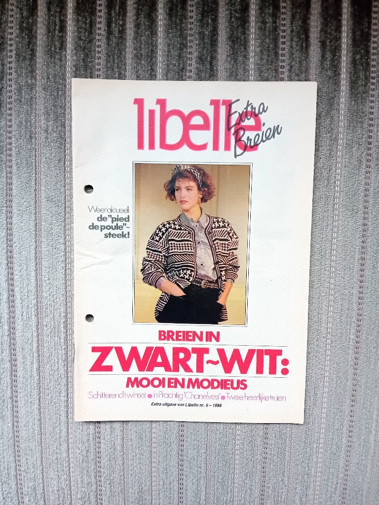 Libelle - Breien zwart-wit, Ophalen, Gebruikt, Breien, Patroon of Boek