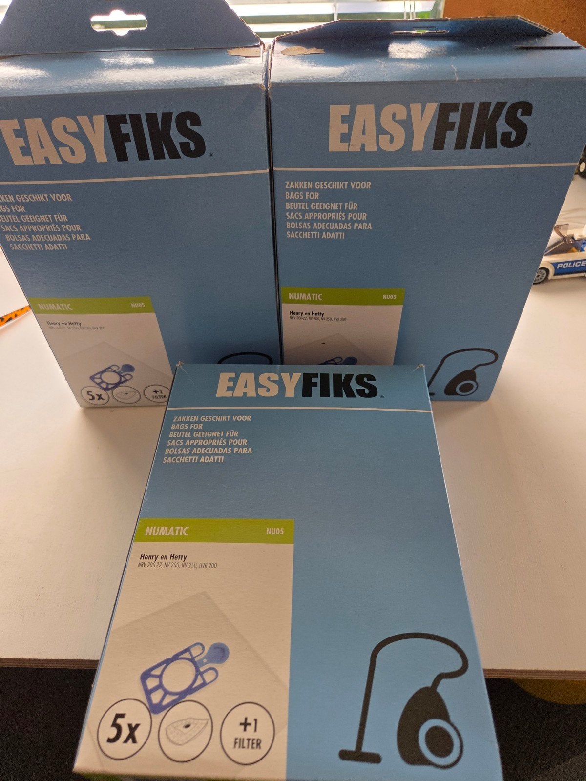 EasyFiks Stofzuigerzakken voor Numatic Henry/Hetty (5+1), Inclusief accessoires, Numatic, Nieuw, Sledestofzuiger