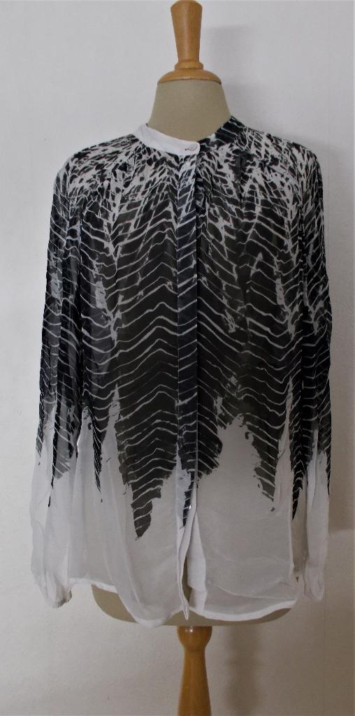 Mooie zwart/witte print top/blouse van Summum! 40, Verzenden, Zo goed als nieuw, Maat 38/40 (M), Overige kleuren