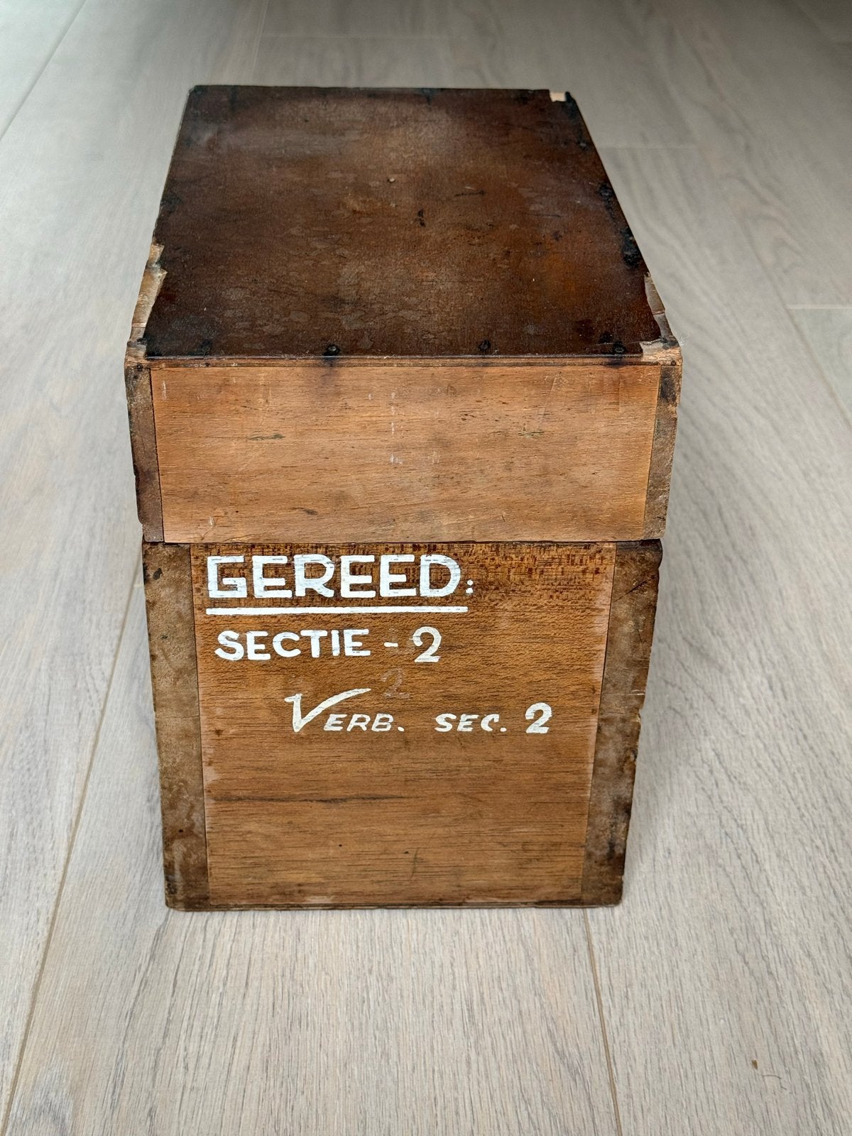 Vintage houten doosje - Knil periode Indonesië, Ophalen of Verzenden