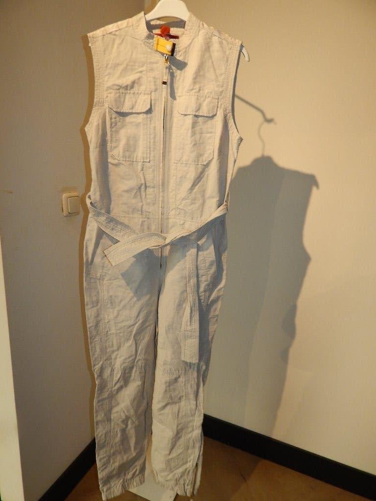 Parajumpers jumpsuit broekpak rits voorkant merk hanger S, Beige, Zo goed als nieuw, Maat 36 (S), Parajumpers