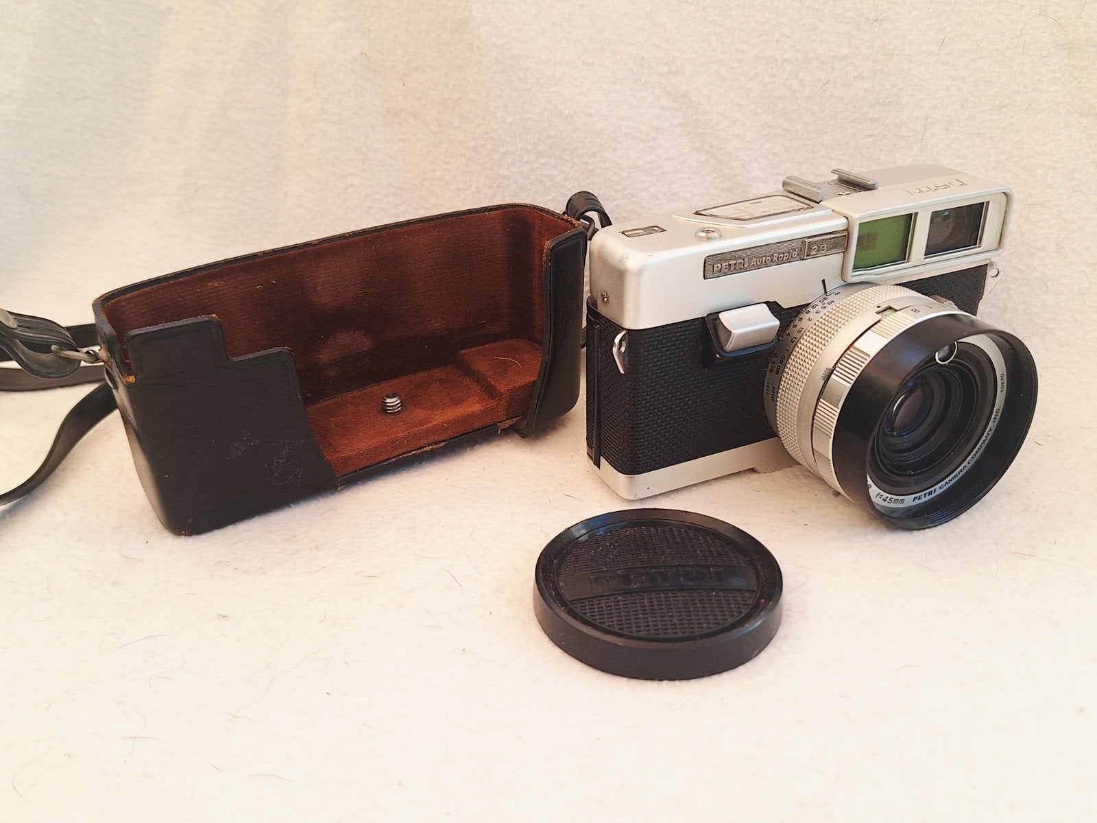 Petri Auto Rapid 2.8 Compact Camera met f=45mm lens, Ophalen of Verzenden, Gebruikt, Compact, Overige Merken