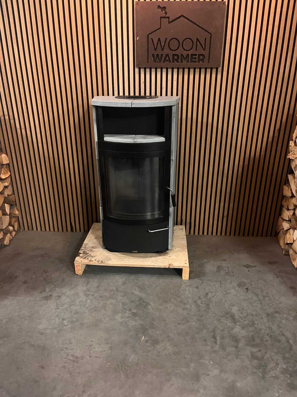 26090 Speksteenkachel Hark 7 kw, Ophalen, Info@woonwarmer.nl, Gebruikt, Houtkachel