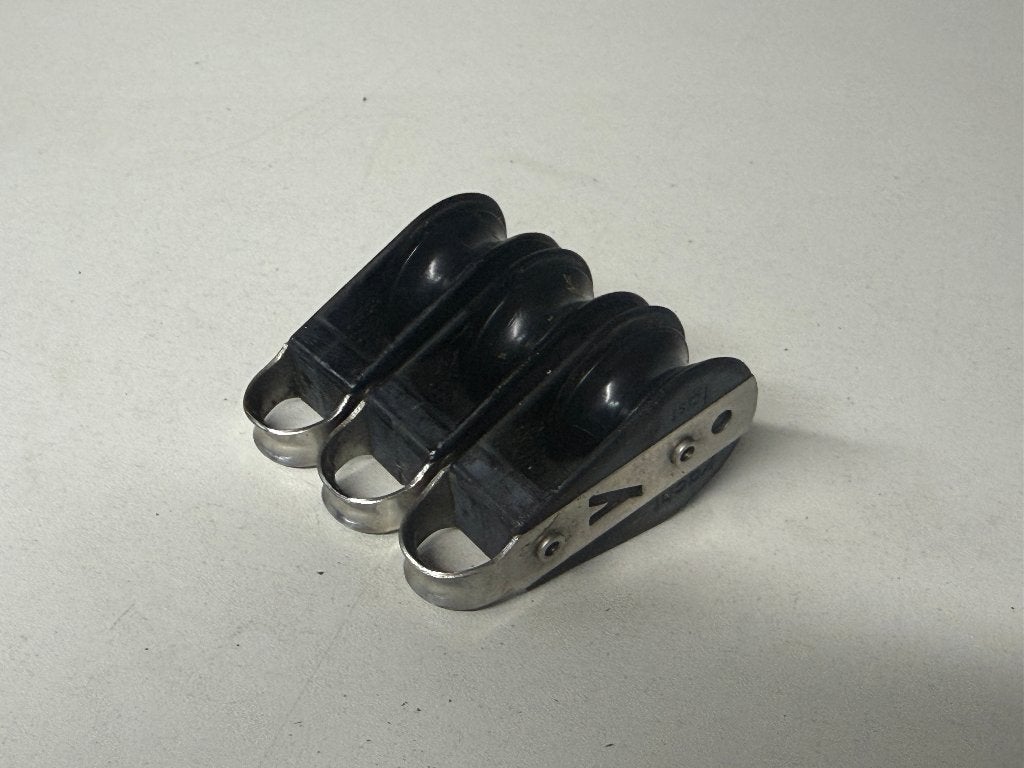 3 x Y 1 schijfs blok 27 mm tot 8 mm lijn gelagerd, Watersport en Boten, Accessoires en Onderhoud, Ophalen of Verzenden, Gebruikt