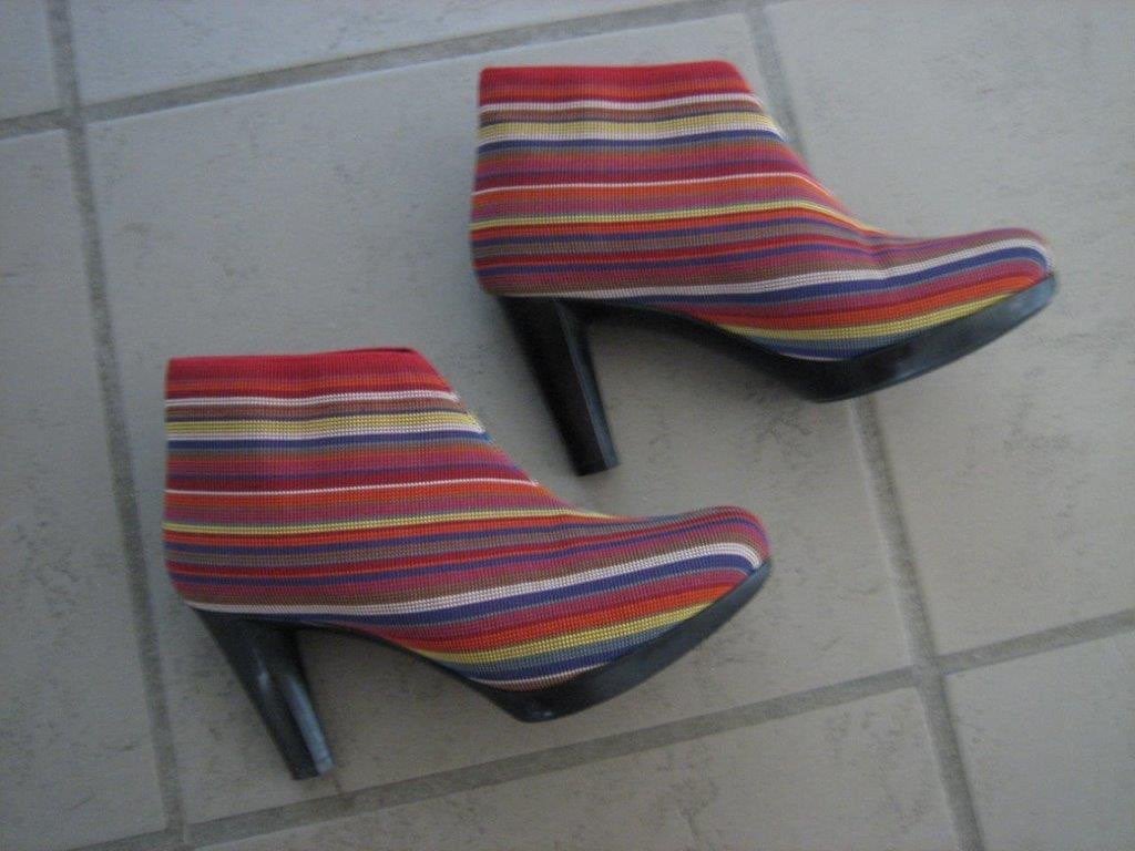 Zeer elegante multicolor enkelpumps RAPISARDI 35 snazzeys, Overige kleuren, Lage of Enkellaarzen, Nieuw, Ophalen of Verzenden