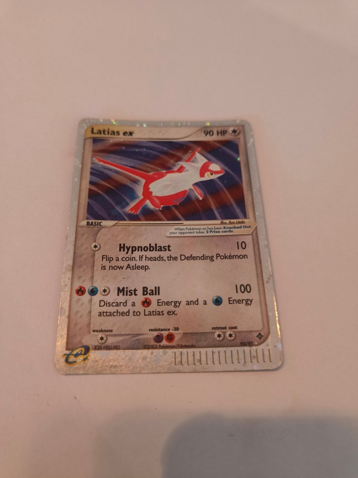 Latias EX Holo Foil Rare 93/97 Original Pokemon kaart, Hobby en Vrije tijd, Verzamelkaartspellen | Pokémon, Ophalen of Verzenden