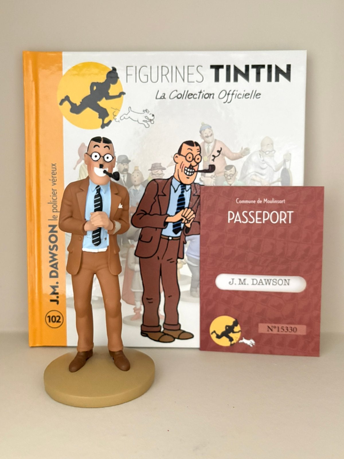 Kuifje/Tintin beeld Dawson Moulinsart, Verzamelen, Stripfiguren, Ophalen of Verzenden, Kuifje, Zo goed als nieuw, Beeldje of Figuurtje
