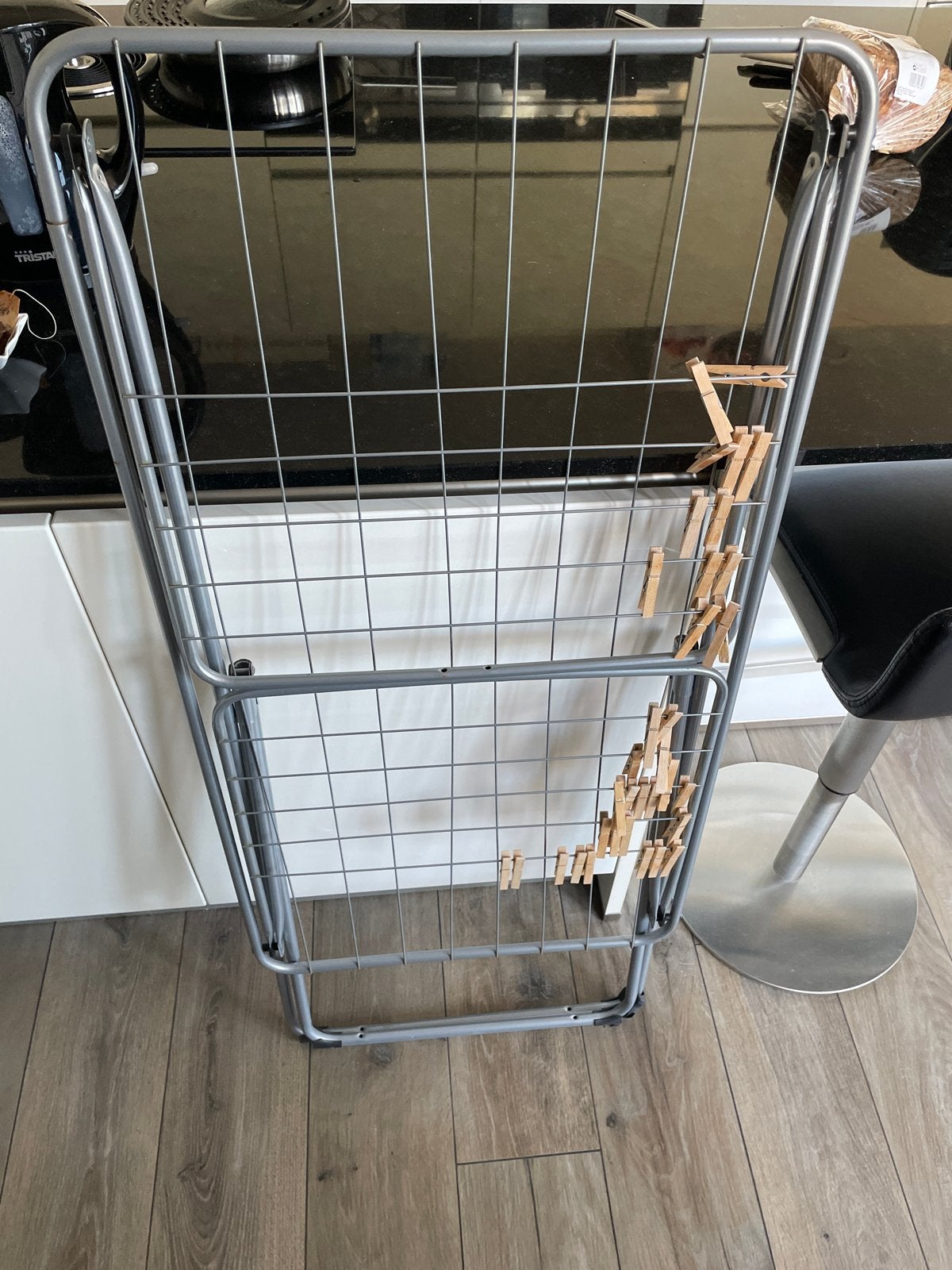 Droogrek met knijpers, Ophalen, Gebruikt