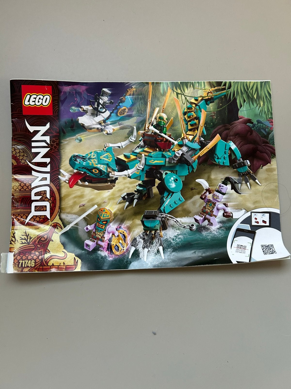 Lego Ninjago Jungle Draak (71746) met minifiguren, Lego, Ophalen of Verzenden, Zo goed als nieuw, Compleet