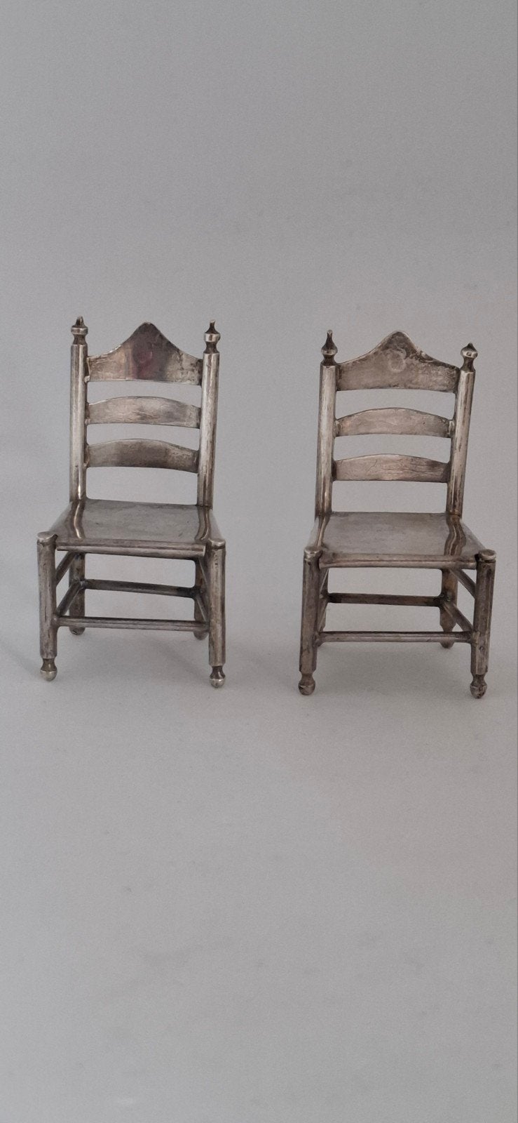Antieke Zilveren Miniatuur Stoelen (17e/18e Eeuw), Verzenden, Zilver