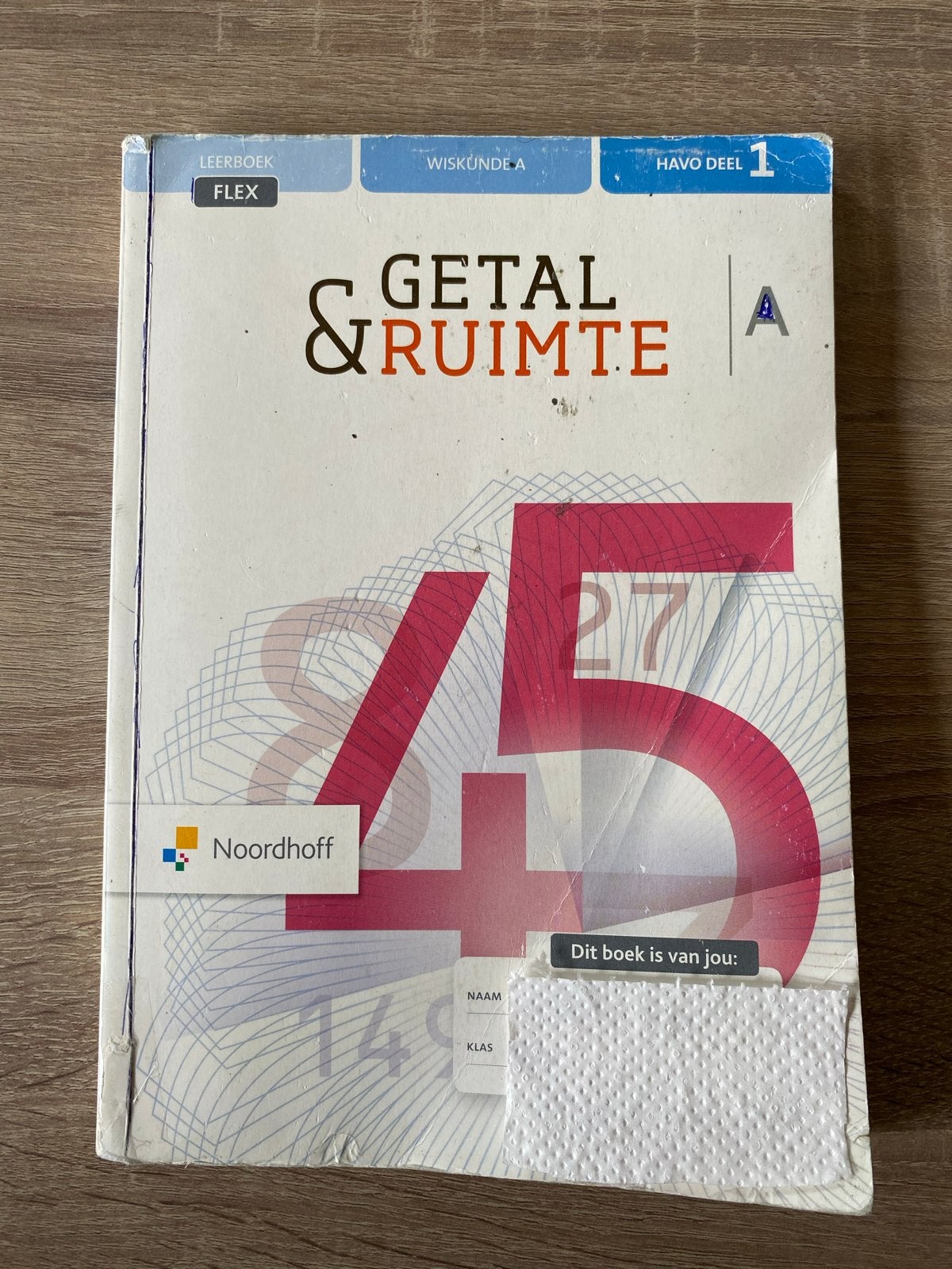 Getal & Ruimte Wiskunde A Havo deel 1 12e editie 2020, Ophalen of Verzenden, Gelezen, HAVO, Wiskunde A