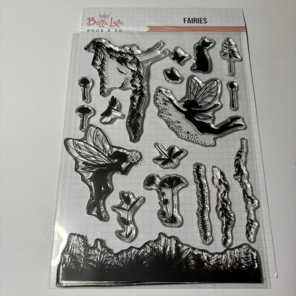 C bella lulu stempel fairies, Hobby en Vrije tijd, Ophalen of Verzenden, Zo goed als nieuw, Houten stempel