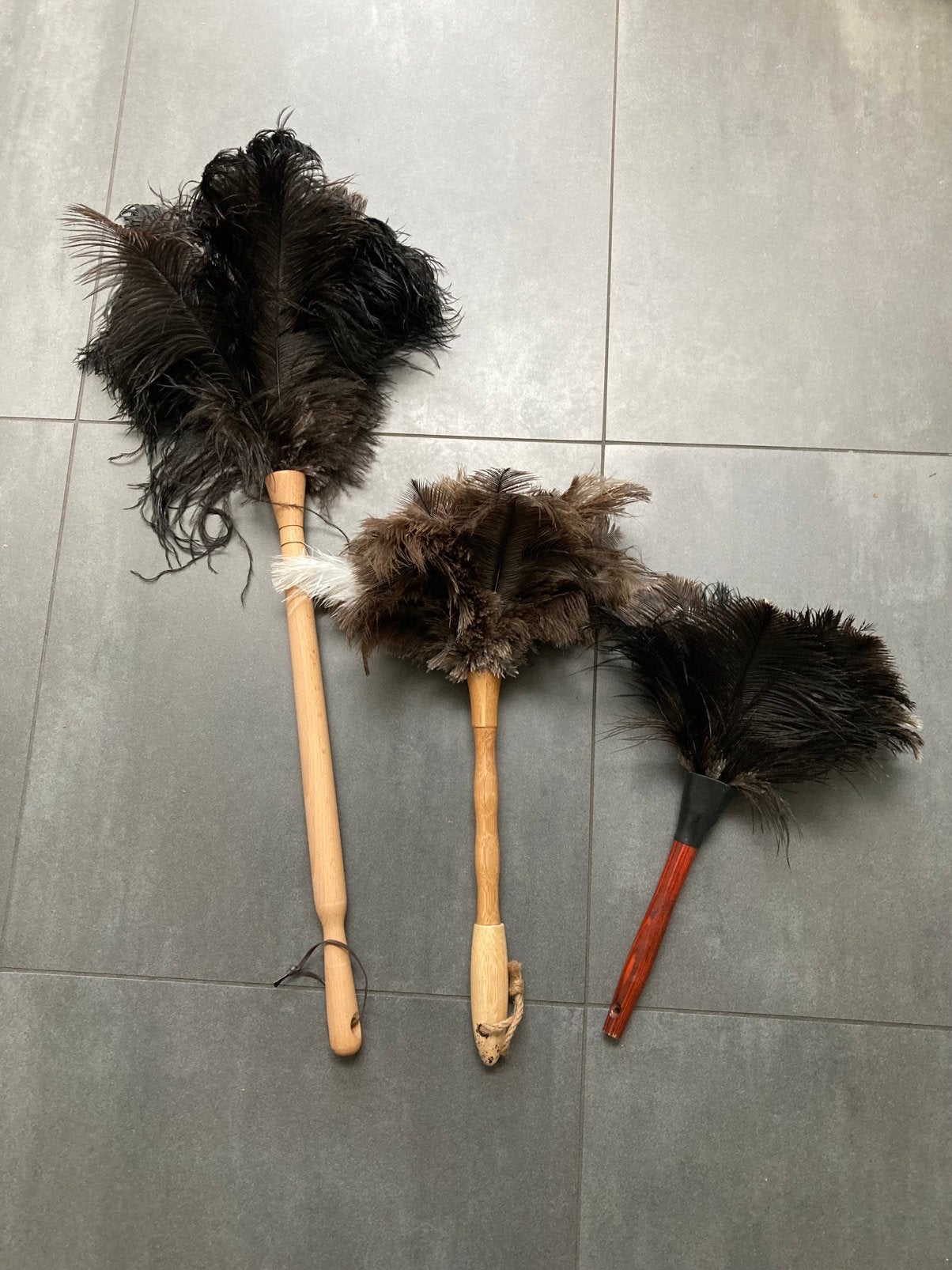 Set van 3 Plumeau’s van struisvogelveren, Ophalen of Verzenden, Zo goed als nieuw