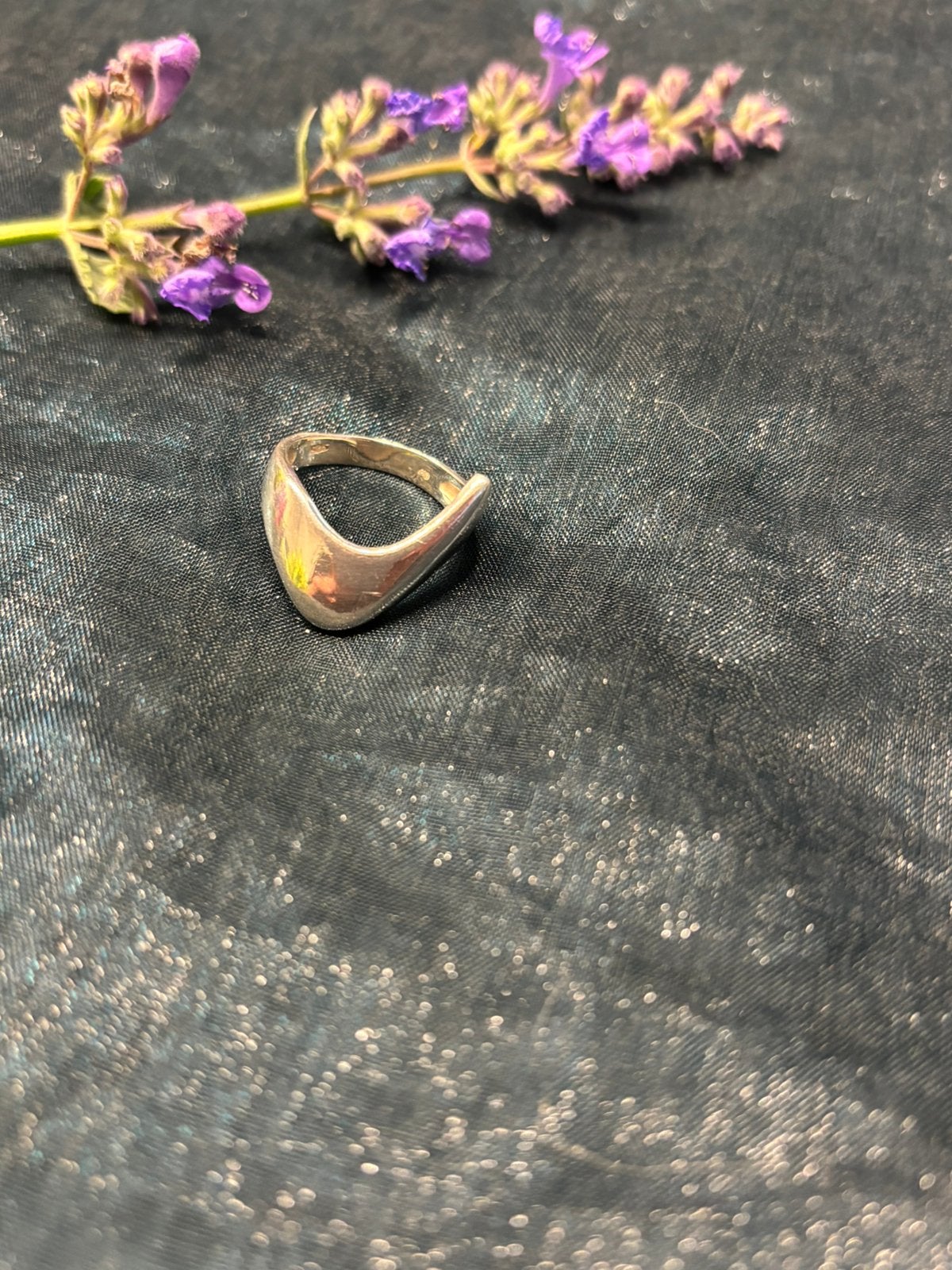 Scandinavische zilveren design ring!, Ophalen of Verzenden, Zo goed als nieuw, 17 tot 18, Dame