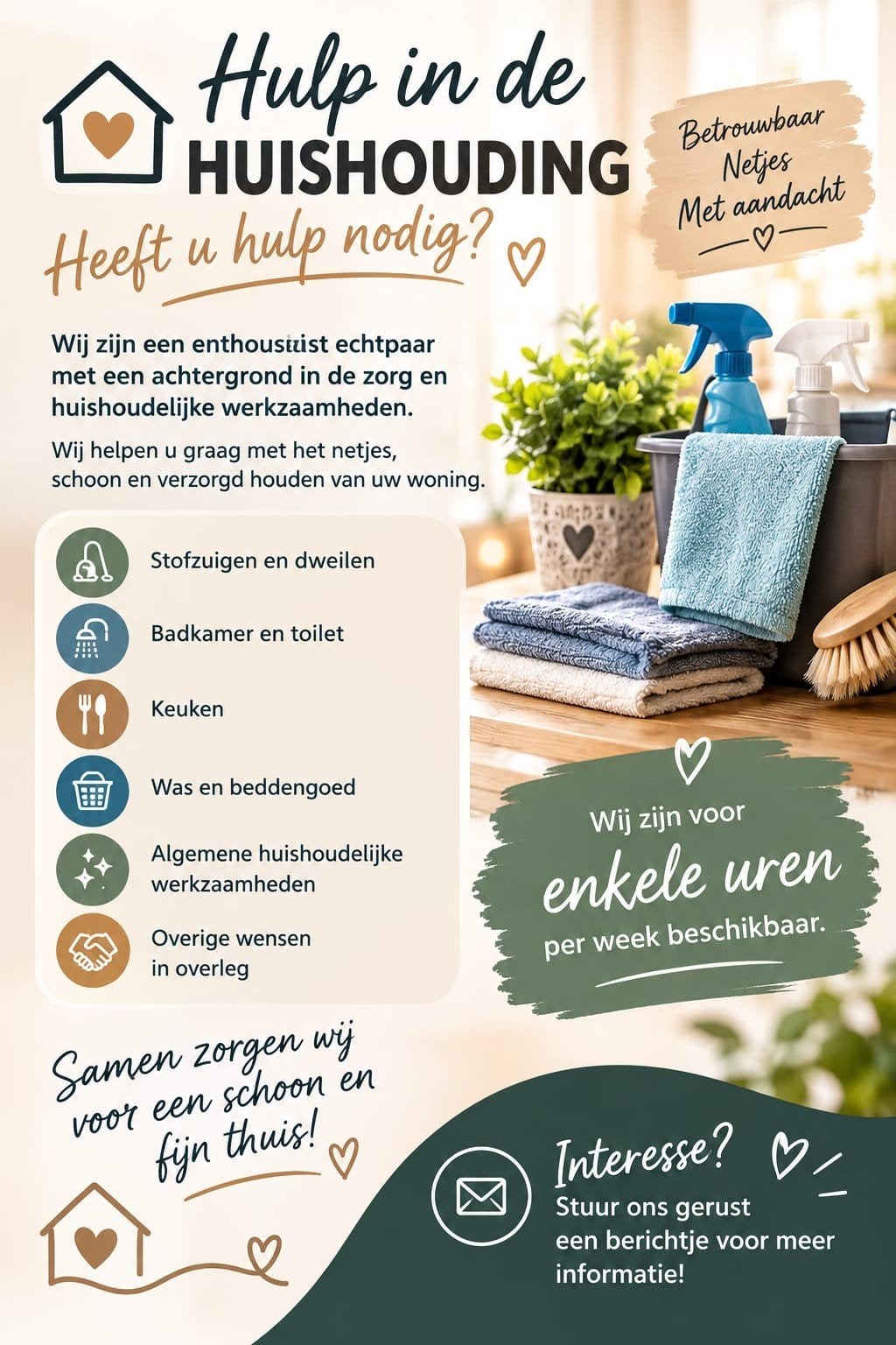 hulp in huishouding aangeboden