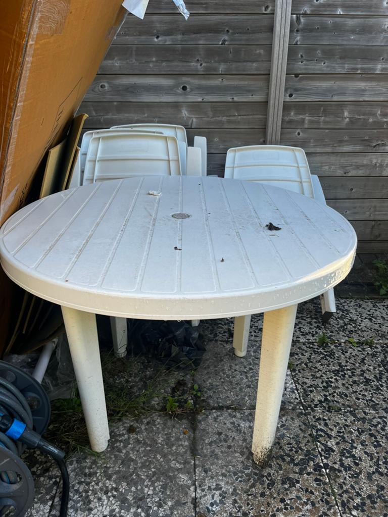 Tuinset 4 stoelen, Ophalen, Gebruikt