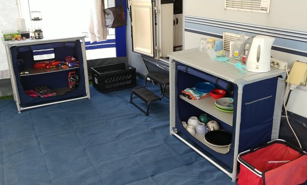 Campingkeuken en opbergkasten voor voortent, Caravans en Kamperen, Ophalen, Gebruikt
