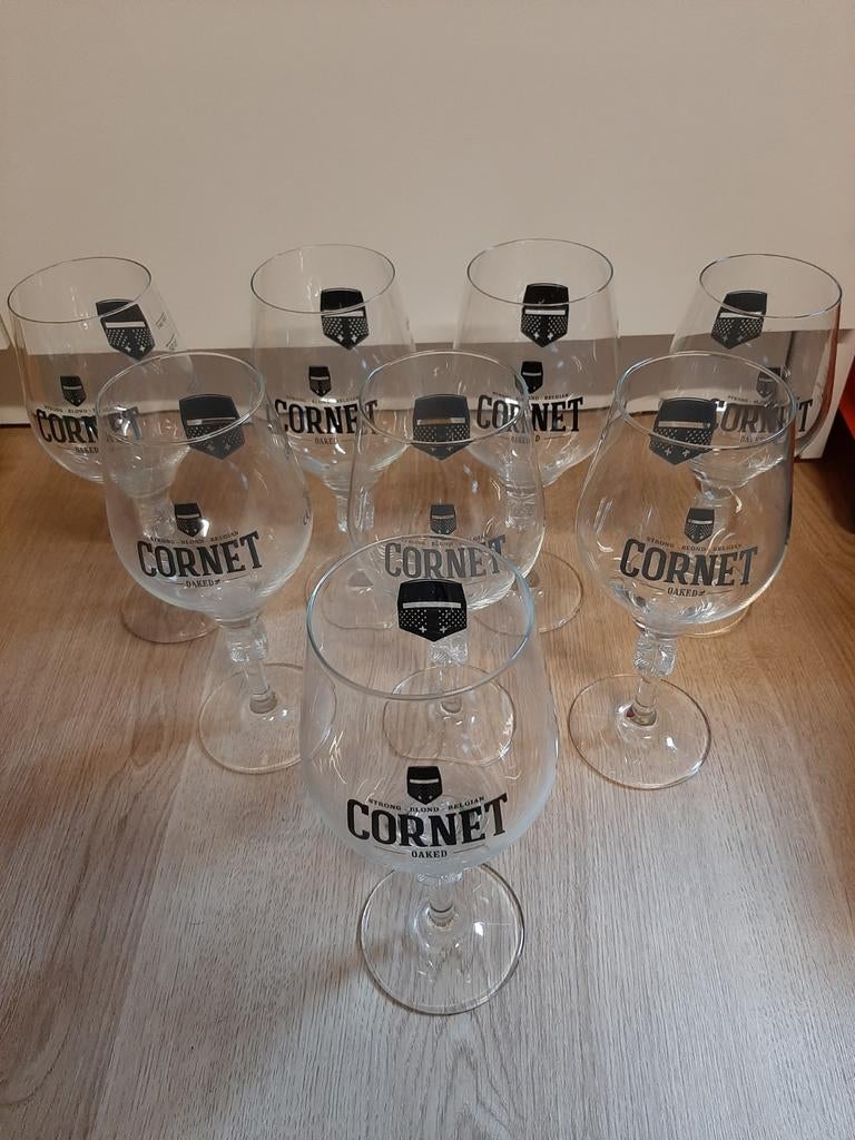 8 cornet bier glazen ook leuk voor cocktails, Ophalen of Verzenden