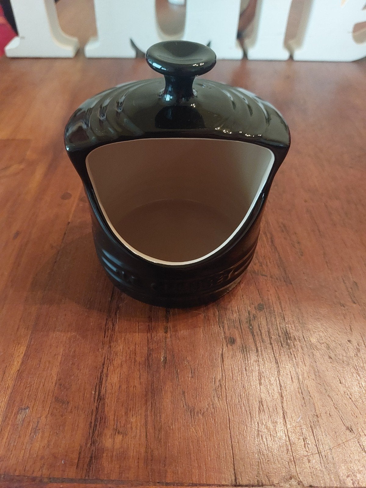 Le Creuset zoutpot zwart, Le Creuset, Ophalen of Verzenden, Zwart, Steen/keramiek