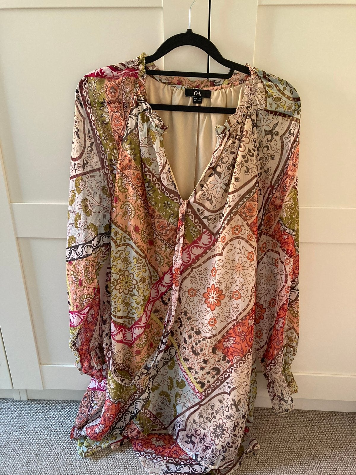 C&A jurk 38 M, Maat 38/40 (M), Blauw, Ophalen of Verzenden, Zo goed als nieuw