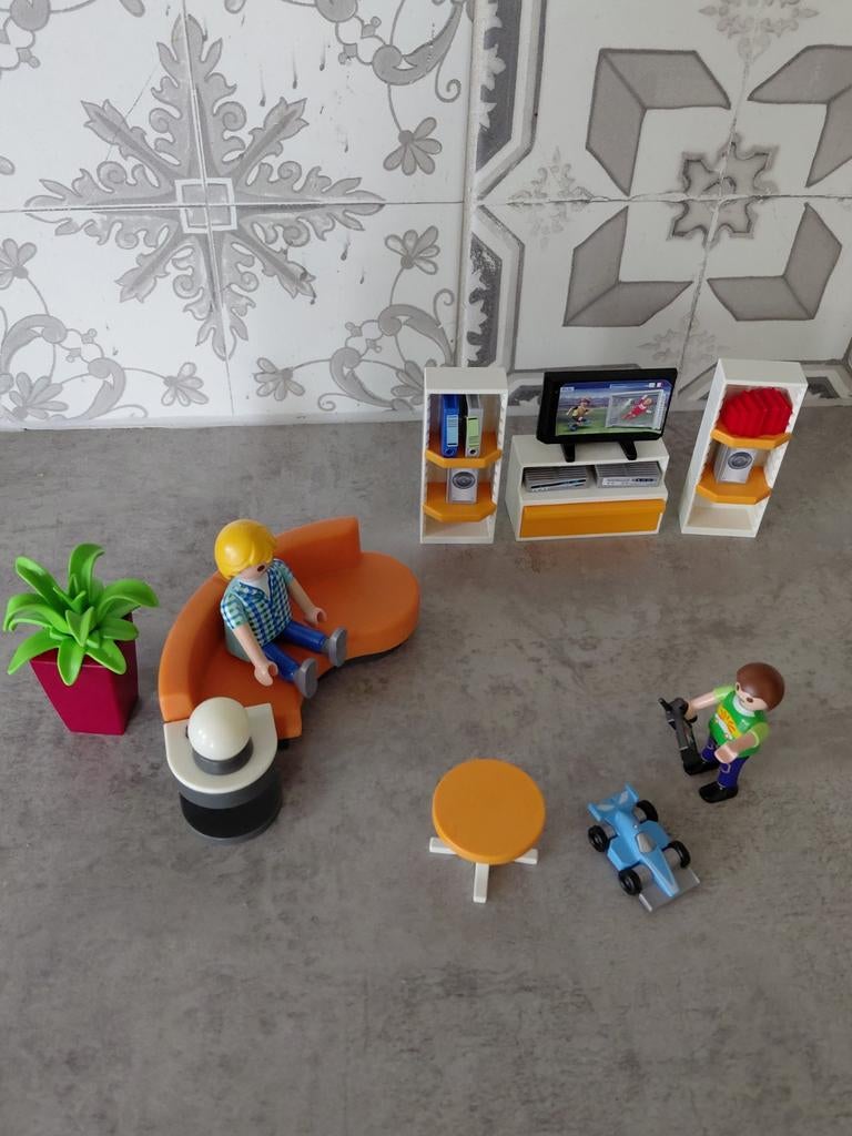 Playmobil Woonkamer Set met Figuren en Accessoires, Ophalen of Verzenden, Zo goed als nieuw