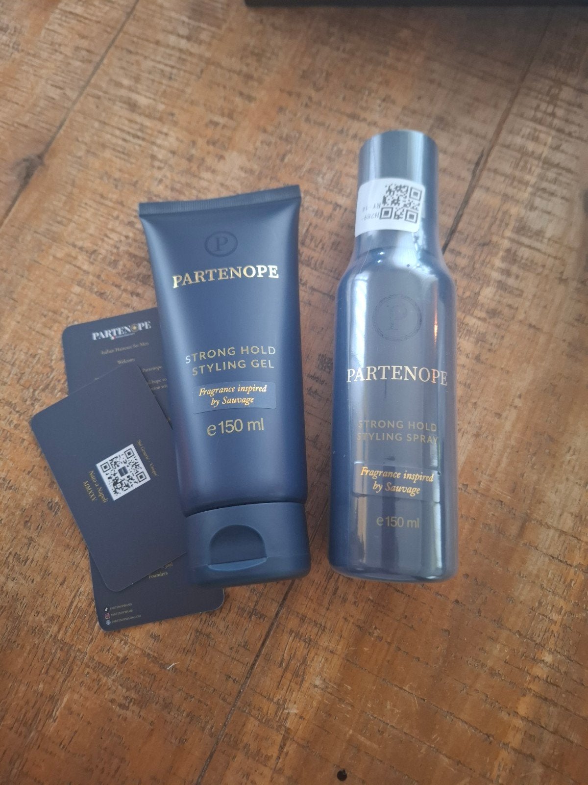 Partenope Strong Hold Styling Gel & Spray - Nieuw, Ophalen of Verzenden, Nieuw, Gel, Wax, Haarlak of Mousse