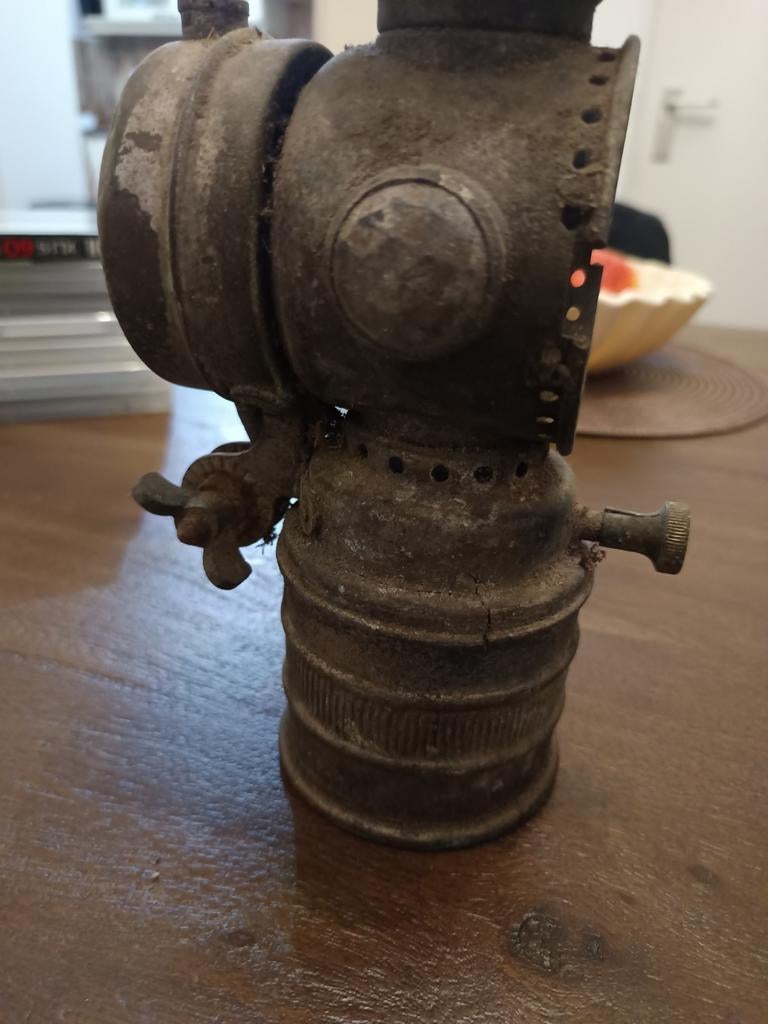 Oude Vitaphare carbidlamp - incompleet, Antiek en Kunst, Antiek | Lampen, Ophalen of Verzenden