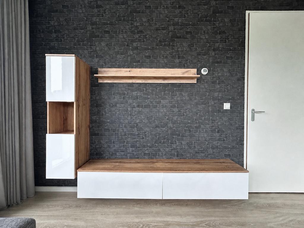 Tv meubel (3-delig), Ophalen, Overige materialen, Gebruikt, 100 tot 150 cm