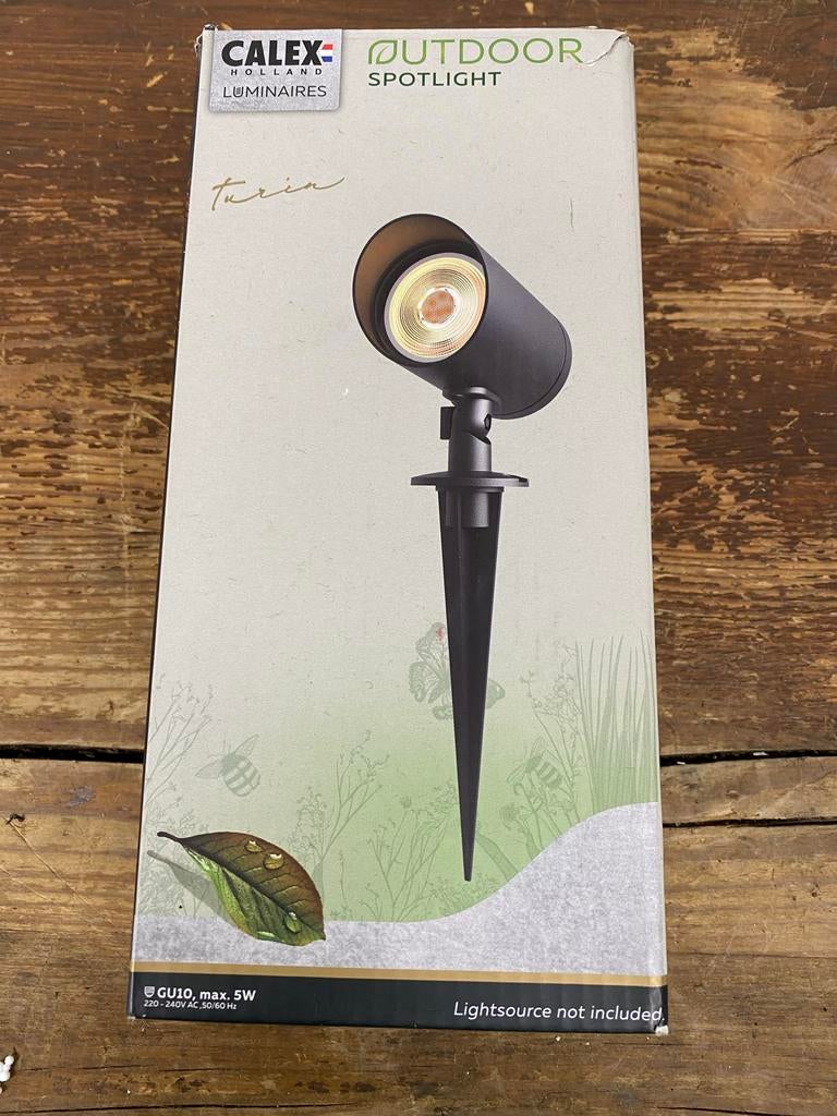 Calex Turin Outdoor Spotlight Tuinlamp GU10 Zwart, Tuin en Terras, Buitenverlichting, Minder dan 50 watt, Ophalen of Verzenden