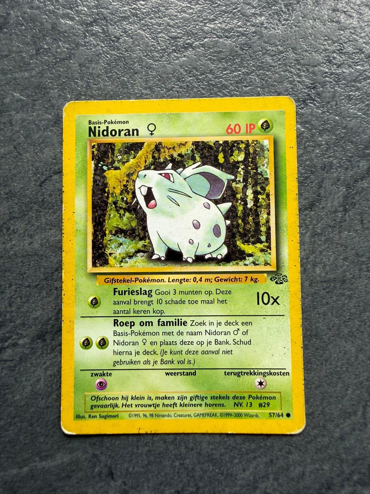 Nidoran, Hobby en Vrije tijd, Verzamelkaartspellen | Pokémon, Ophalen of Verzenden, Zo goed als nieuw