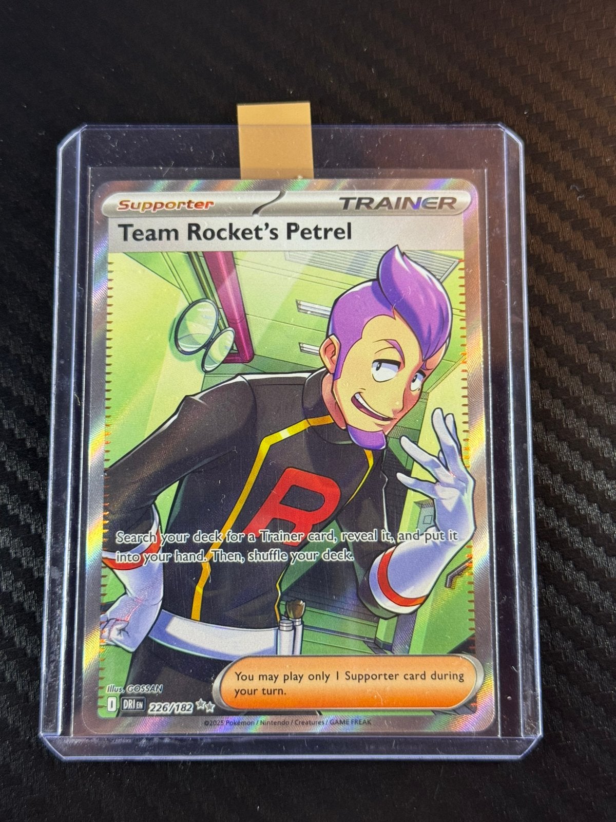 Team Rocket’s Petrel | Trainer | Holo | UR | #226/182, Ophalen of Verzenden, Zo goed als nieuw, Losse kaart