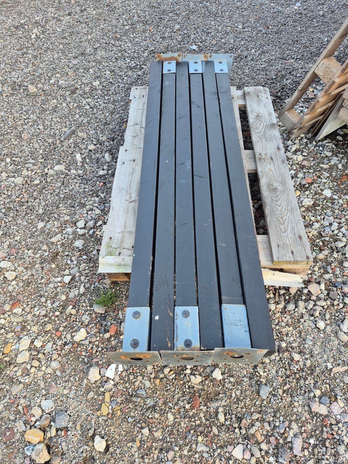 Tuinpalen met paalhouders 7x7 cm, 170 cm lang, Tuin en Terras, Ophalen, Minder dan 180 cm, Palen